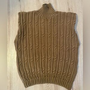 Zara Chocolate Knit Sweater Vest